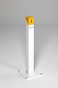 Ascher-Standsäule 2 ltr., eckig BxTxH: 1005x300x300 mm, weiß
