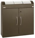 Sammelstation 3-fach TD 3 soft-mokka, H 975 x B 860 x 320 mm