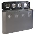 Abfallsammler sixco touchless, mit Ladegerät, 4 x 45 l, eisenglimmer