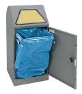 Wertstoffsammler Modul-Vario 60 l Graualu, HxBxT: 900 x 400 x 380 mm