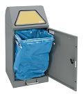 Wertstoffsammler Modul-Vario 60 l Graualu, HxBxT: 900 x 400 x 380 mm