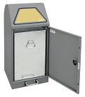 Wertstoffsammler Modul-Vario 60 l Graualu, HxBxT: 900 x 400 x 380 mm