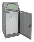 Wertstoffsammler Modul-Vario 75 l Graualu, HxBxT: 1000 x 400 x 380 mm
