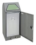 Wertstoffsammler Modul-Vario 75 l Graualu, HxBxT: 1000 x 400 x 380 mm