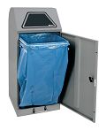 Wertstoffsammler Modul-Vario 120 l Graualu, HxBxT: 1100 x 450 x 450 mm