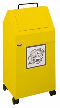 Sortsystem Standard, 45 Ltr. fahrbar,signalgelb RAL 1003
