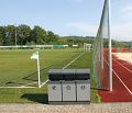 Abfallbehälter 3er Station Füllvolumen 3 x 75 Liter, mit Sockel