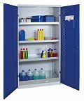 Umweltschrank 1950 x 1000 x 500 mm 3 Auffang-, 1 Bodenwanne, grau/blau