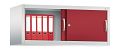 Korpus/Türen: lichtgrau/rubinrot 