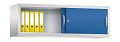 Korpus/Türen: lichtgrau/enzianblau 