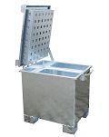 Lithium-Ionen-Lagerbehälter, verzinkt Typ LIL 90, LxBxH: 600 x 800 x 750 mm