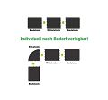 Arbeitsplatzmatte Yoga Dome Basic schwarz, Mittelstück 90 x 120 cm