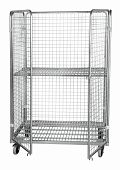 Stahlrollbehälter, 4-seitig, BxTxH: 800 x 1200 x 1820 mm