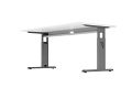 Schreibtisch Serie O, Dekor: Weiß BxTxH: 1600 x 800 x 650-850 mm