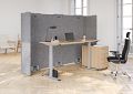 Akustik-Stellwand gerade Filzoptik BxTxH: 1000 x 25 x 1800 mm